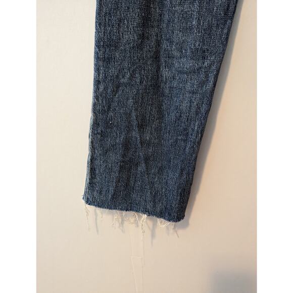Pistola Kick Crop Flare Size 25 Medium Wash Distressed Knee - Picture 7 of 10
